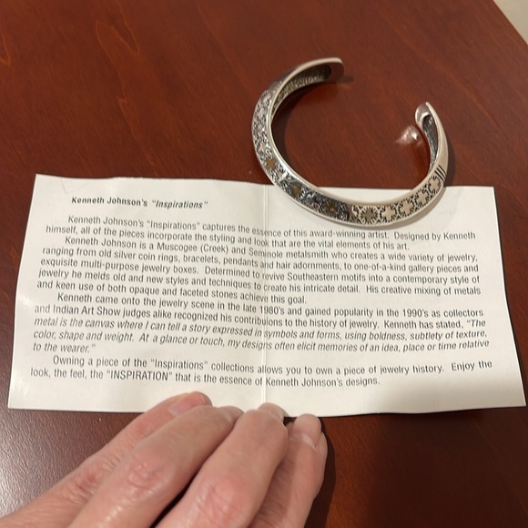 Amazing Kenneth Johnson Sterling Silver & Copper Cuff Bracelet - Picture 4 of 12